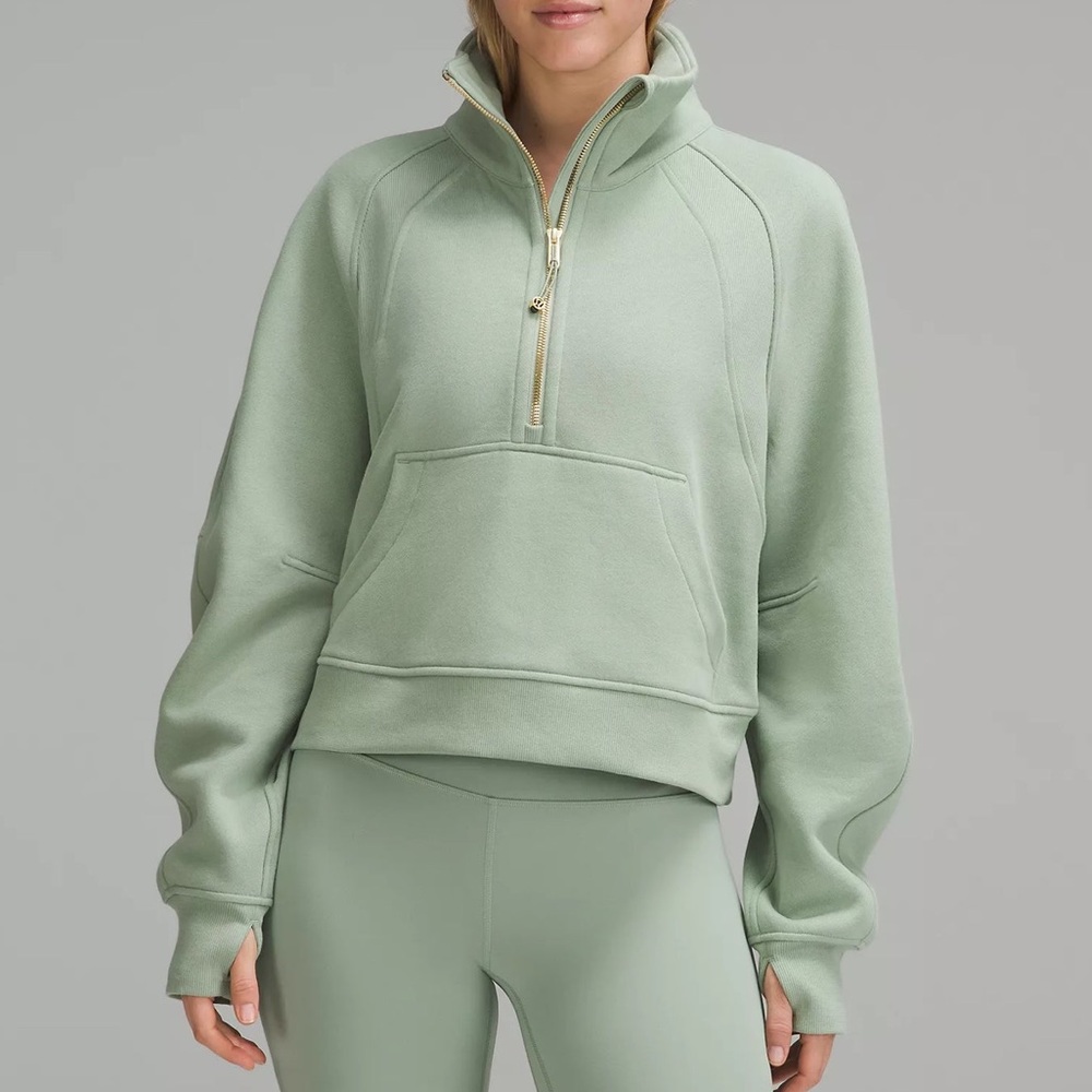 Lululemon scuba oversized half zip hoodie - green
